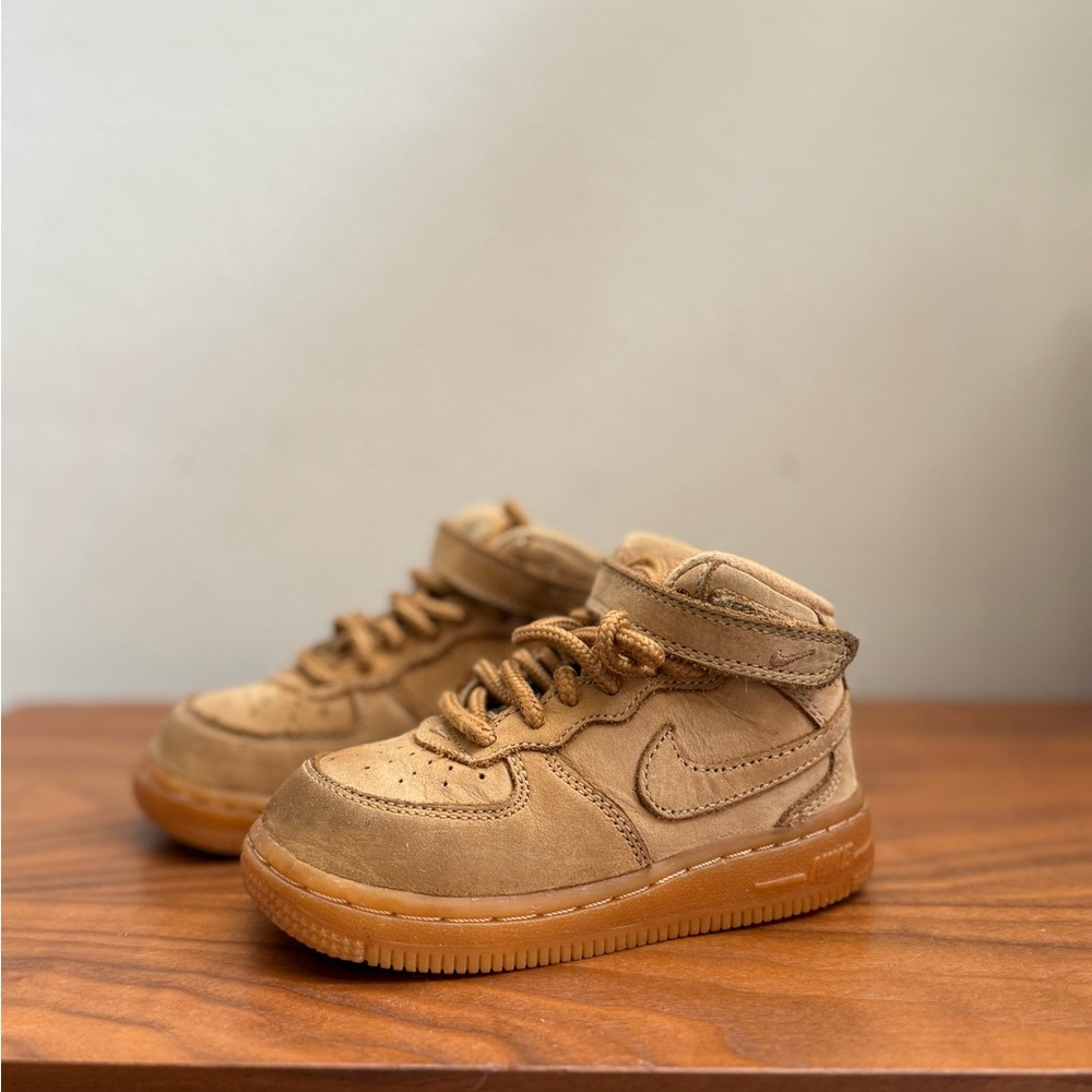 Nike Air Force ones Kids Tan Sneakers